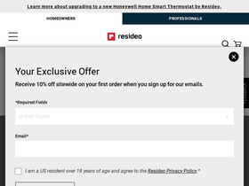 'resideo.com' screenshot