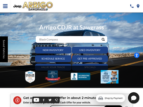 'arrigochryslerdodgejeepramatsawgrass.com' screenshot