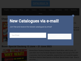 'catalogueza.com' screenshot