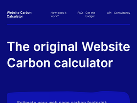 'websitecarbon.com' screenshot