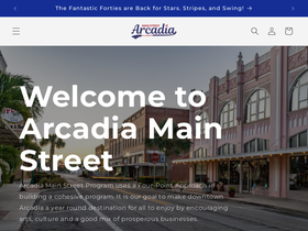 arcadiamainstreet.com homepage screenshot