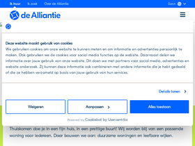 'de-alliantie.nl' screenshot