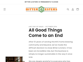 bitterandesters.com homepage screenshot