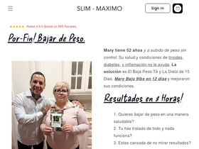slimmaximo.com homepage screenshot