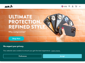 mous.com homepage screenshot