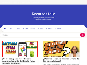'recursos1clic.es' screenshot