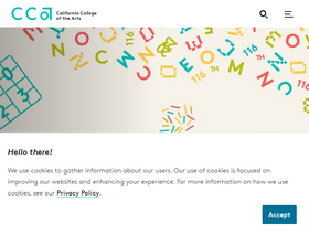 'cca.edu' screenshot