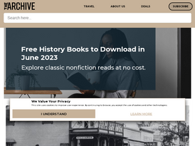 'explorethearchive.com' screenshot