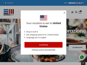 Espomasishop homepage screenshot