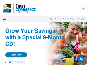 'firstcommercecu.org' screenshot