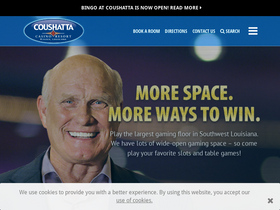 'coushattacasinoresort.com' screenshot