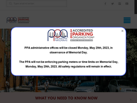 'philapark.org' screenshot