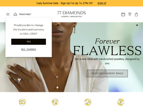'77diamonds.com' screenshot
