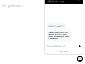 MagicForm - Deploy a no code high quality sales rep that books qualified appointments for you day and night.