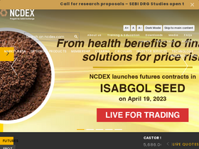 'ncdex.com' screenshot