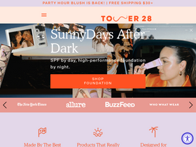 'tower28beauty.com' screenshot