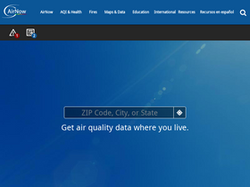 'airnow.gov' screenshot