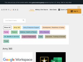 'armylinks.com' screenshot