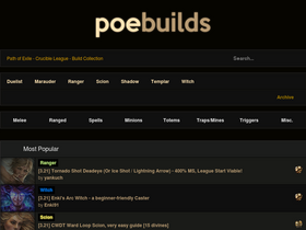 'poebuilds.cc' screenshot