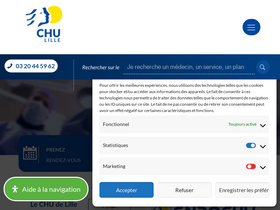 'chu-lille.fr' screenshot