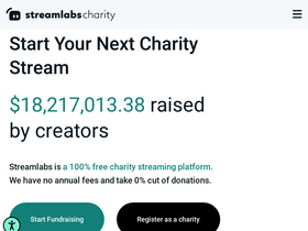 'streamlabscharity.com' screenshot