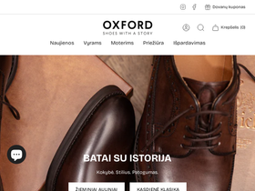 Oxford.lt homepage screenshot