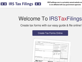 'irstaxfilings.com' screenshot