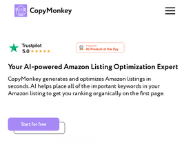 CopyMonkey - Optimize Amazon listings with AI-driven, keyword-rich content generation.