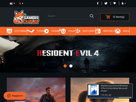 'gamers-outlet.net' screenshot