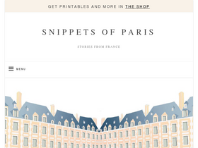 'snippetsofparis.com' screenshot