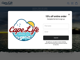 capelifebrand.com homepage screenshot