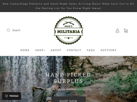 mikesmilitaria.com homepage screenshot
