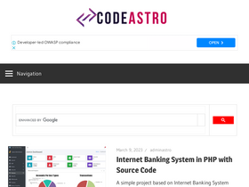 'codeastro.com' screenshot