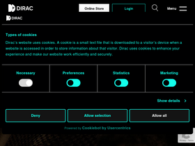 'dirac.com' screenshot