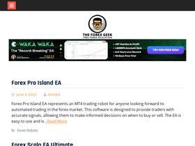 'theforexgeek.com' screenshot
