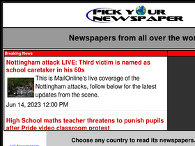 'pickyournewspaper.com' screenshot