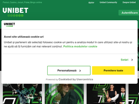 'unibet.ro' screenshot