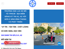 'hoclaixemoto.com' screenshot