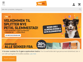 'petxl.no' screenshot