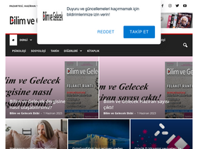 'bilimvegelecek.com.tr' screenshot