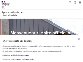 'permisdeconduire.ants.gouv.fr' screenshot