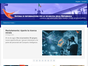 'sicurezzanazionale.gov.it' screenshot