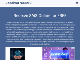 'receivefreesms.co.uk' screenshot