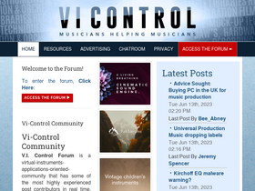 'vi-control.net' screenshot