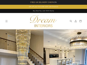 Dream Interiors  homepage screenshot