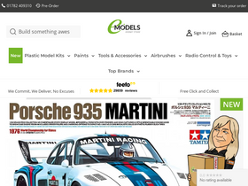 'emodels.co.uk' screenshot