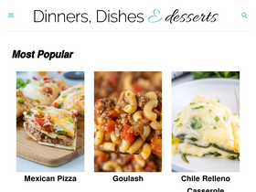 'dinnersdishesanddesserts.com' screenshot