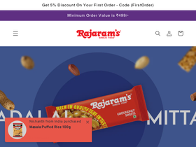 rajarams.com homepage screenshot