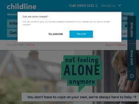 'childline.org.uk' screenshot