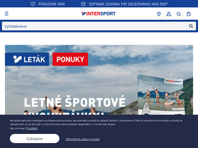 'intersport.sk' screenshot